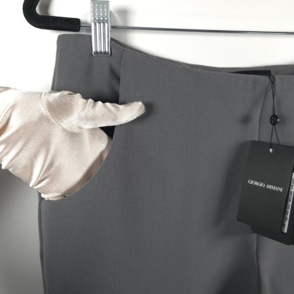 NWT GIORGIO ARMANI‎ MADE IN ITALY 🇮🇹 VIRGIN WOOL Trousers Pockets Zip Hem 44 - Picture 8 of 15